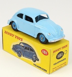Blue Empty Reproduction box Blue/Grey Dinky Toys 181 VW Volkswagen 