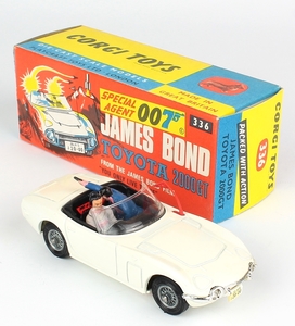 CORGI # 336 James Bond Toyota 2000GT 4 15 MM TIRES CORGI TOYS CASTED ON TIRES 