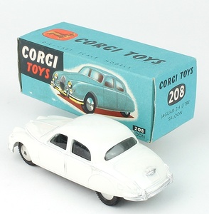 ULTRA RARE 1960s Corgi Toys Jaguar 2.4 Litre #208S With 'Spun Hubs' - MINT  - collectors item - Classentials