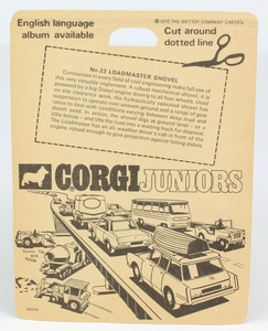 Corgi juniors 23 loadmaster shovel x401