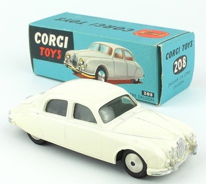 ULTRA RARE 1960s Corgi Toys Jaguar 2.4 Litre #208S With 'Spun Hubs' - MINT  - collectors item - Classentials