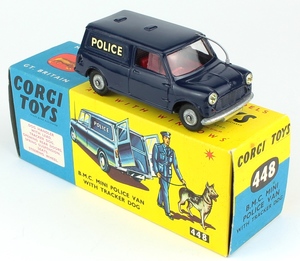 Corgi 448 bmc mini police van x304