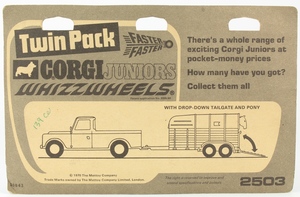 Corgi juniors twin pack 2503 landrover x5841