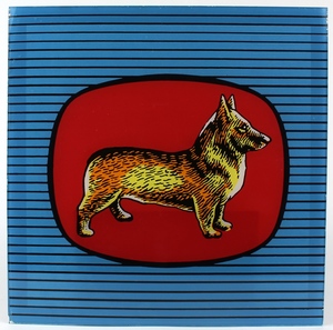Corgi dog logo glass sign yy58
