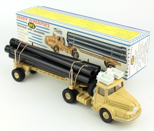 French dinky 893 unic sahara pipe laying truck yy379