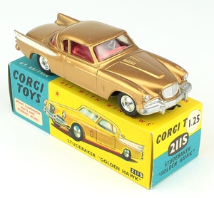 Corgi toys 211s studebaker golden hawk yy707