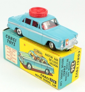 Corgi toys 236 austin a60 motor school car yy755