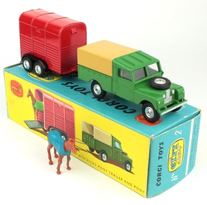 Corgi toys gift set 2 landrover pony trailer yy941