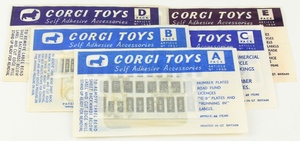 Corgi toys accessory packets full set zz82