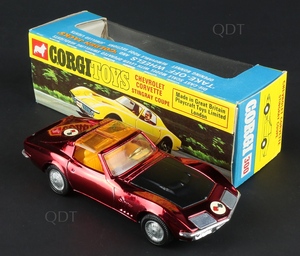 Corgi toys 300 chevrolet corvette stingray zz443