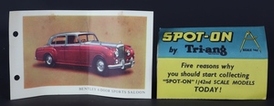 Spot on models 102 bentley saloon zz4663