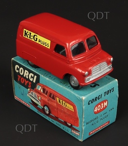 Corgi toys 403m bedford van klg plugs zz599
