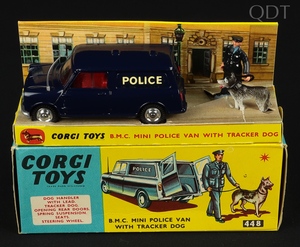 Corgi toys 448 bmc mini police van tracker dog m291