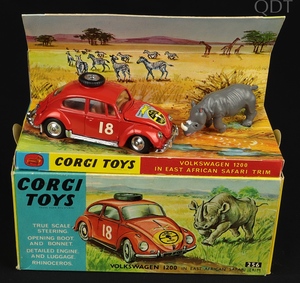Corgi toys 256 vw 1200 east african safari rhino m303a