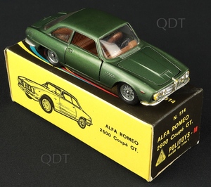 Politoys models 514 alfa romeo 2600 coupe gt aa604