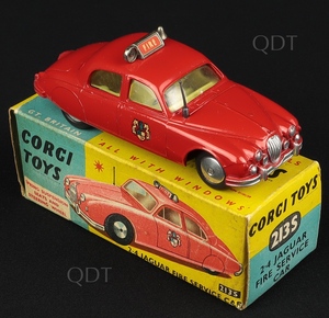 Corgi Toys 213S Jaguar Fire Service Car - QDT