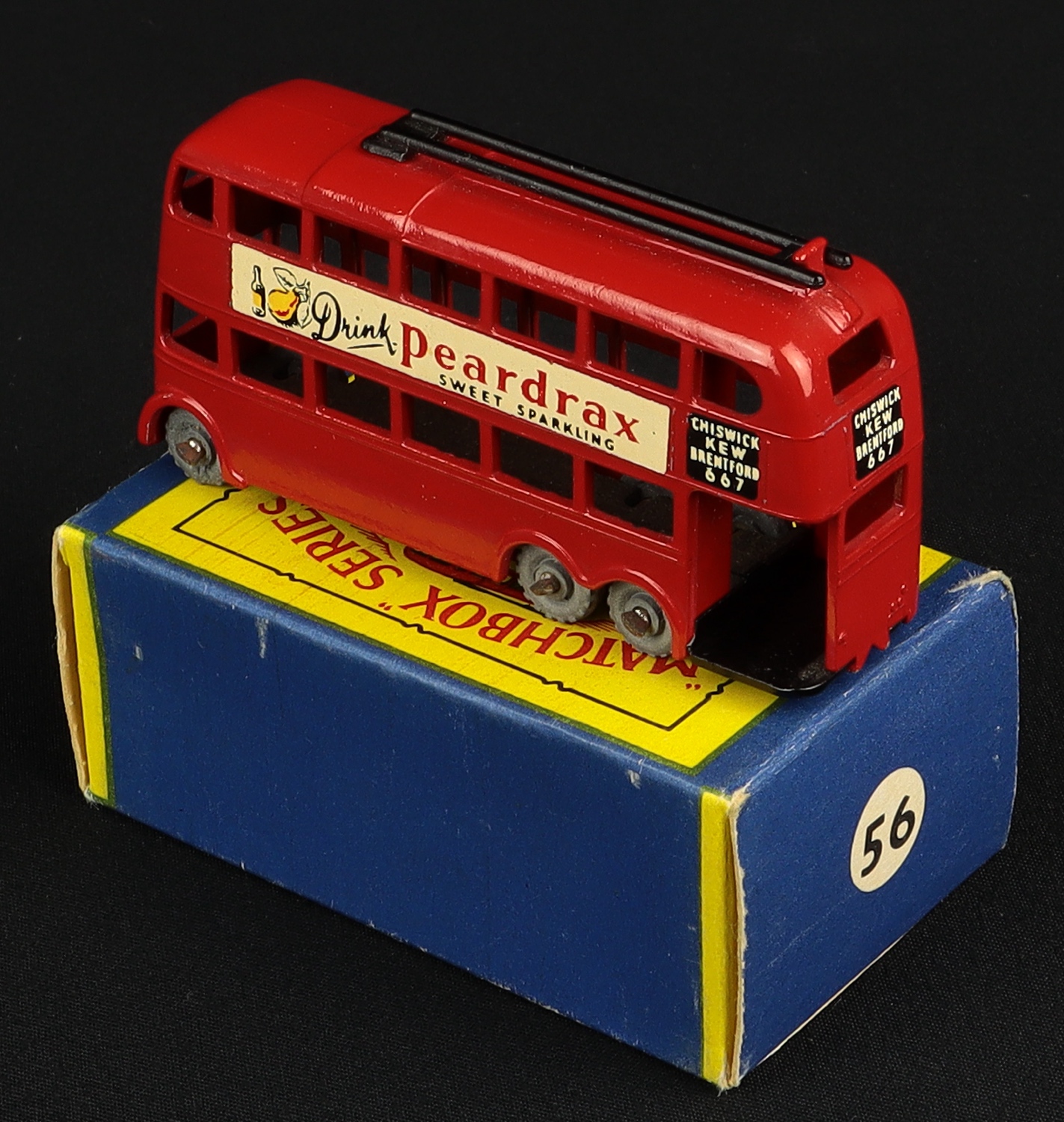 Matchbox Models 56 London Trolley Bus 'PEARDRAX' - QDT