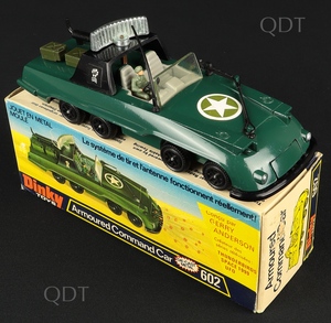 B7 DINKY TOYS 602 MITRAILLEUSE NOIR AROURED JEEP US COMMAND CAR 