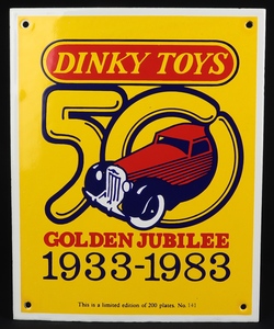 Dinky toys golden jubilee sign bb363