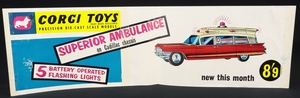 Corgi toys streamer 437 cadillac ambulance bb928