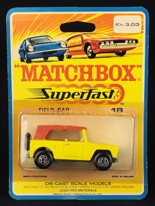 Matchbox models 18 field car blister w578