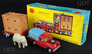 Corgi toys gift set 19 chipperfields landrover elephant cage trailer b219