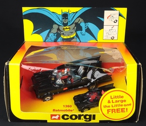 Corgi  twin pack little large 1360 batmobile cc382