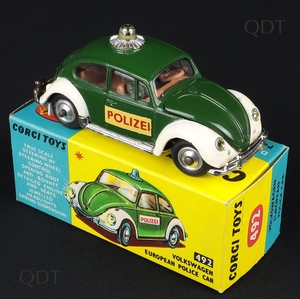 Corgi toys 492 vw european police car cc694