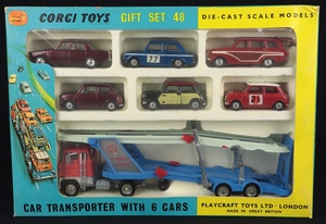 Corgi toys gift set 48 ford car transporter six cars cc709