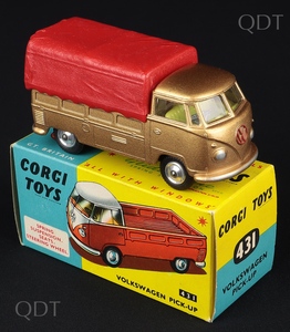 Corgi toys 431 vw pick up gold cc722