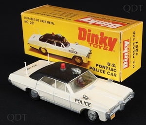 Dinky Toys 251 USA Pontiac Parisienne Police Car - QDT