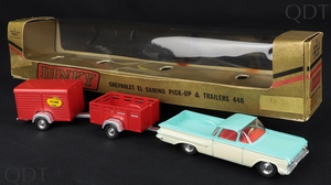 Dinky toys 449 chevroet el camino pick up trailers dd87 front