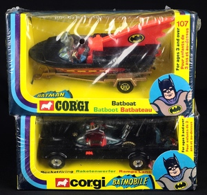 Corgi Batman Export Twin Pack 267 Batmobile & 107 Batboat - QDT