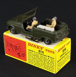 French dinky toys 815 sinpar 4 x 4 military police car dd342 back