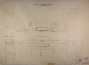 Corgi toys scale drawing a 278 ford thunderbird