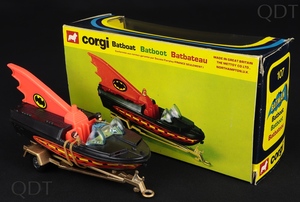 Corgi toys 107 batboat 2nd  issue dd499 front