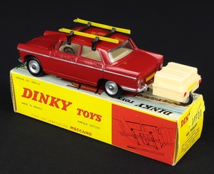 French dinky toys 536 peugeot 404 trailer dd515 back