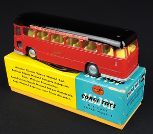 Corgi toys 1120 midland red motorway express coach dd528 back