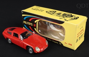 Politoys models 516 alfa romeo giulia zagato tz x181 front