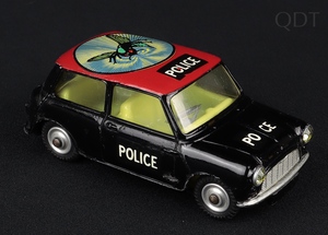 Corgi toys 249 mini cooper facory police black beauty green hornet dd629 front