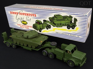 Dinky supertoys gift set 698 tank trnsporter tank dd663 front