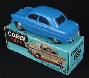 Corgi toys 200 ford consul saloon blue dd734 back