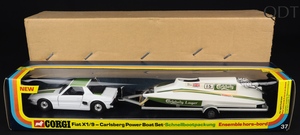 Corgi toys gift set 37 fiat x19 carlsberg power boat dd790 front