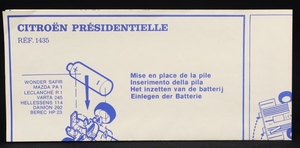 French dinky toys 1435 citroen presidentielle dd835 leaflet