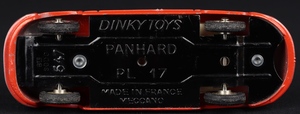 French dinky toys 547 panhard pl17 dd877 base