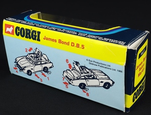 Corgi toys 96655 james bond aston martin db5 dd896 back