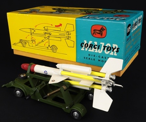 Corgi toys 1109 bloodhound guided missile trolley dd944 back
