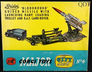 Corgi toys gift set 4 bloodhound guided missile set dd945 box