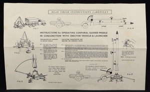 Corgi toys 1113 corporal guided missile erector vehicle dd946 leaflet