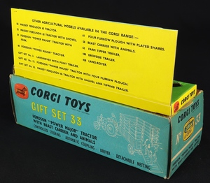 Corgi toys gift set 33 tractor beast carrier animals dd966 box
